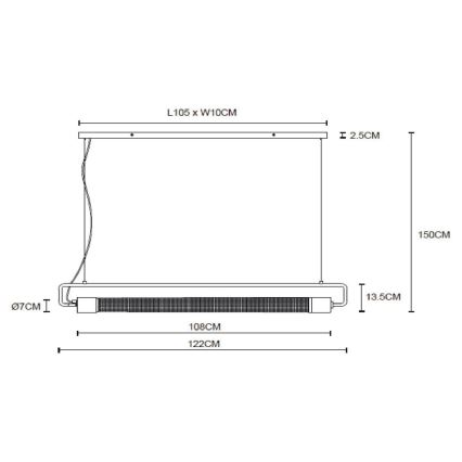 Lucide 05433/02/30 - Luster na lanku CALIXT 2xE27/10W/230V