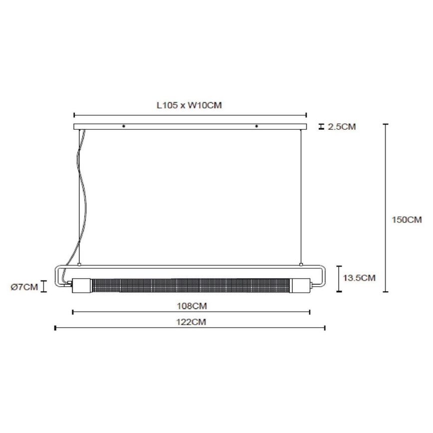 Lucide 05433/02/30 - Luster na lanku CALIXT 2xE27/10W/230V