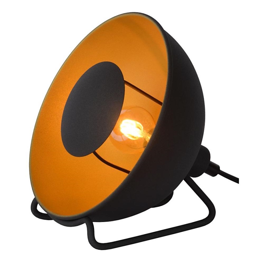 Lucide 05530/20/30 - Stolná lampa ALVARO 1xE14/25W/230V pr. 20 cm čierna/zlatá