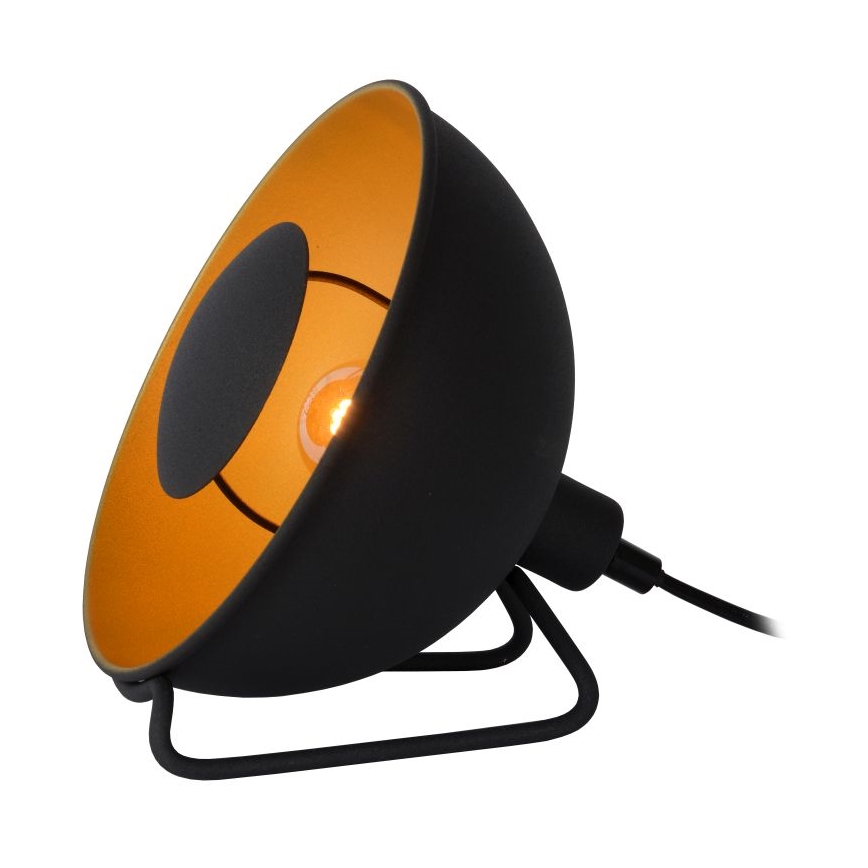 Lucide 05530/20/30 - Stolná lampa ALVARO 1xE14/25W/230V pr. 20 cm čierna/zlatá