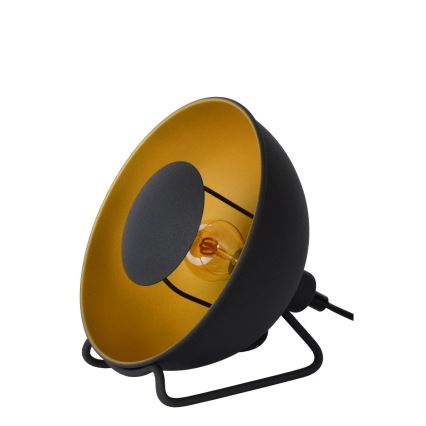 Lucide 05530/20/30 - Stolná lampa ALVARO 1xE14/25W/230V pr. 20 cm čierna/zlatá