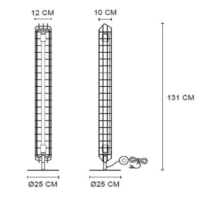 Lucide 05732/02/30 - Stojacia lampa LATTICE 2xE27/40W/230V