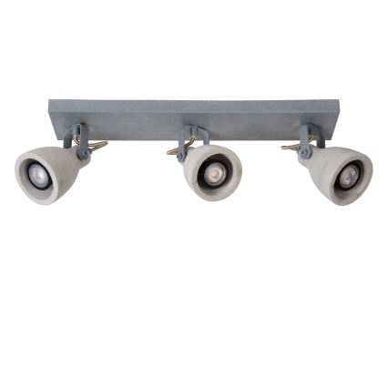 Lucide 05910/15/36 - LED bodové svietidlo CONCRI-LED 3xGU10/5W/230V šedé