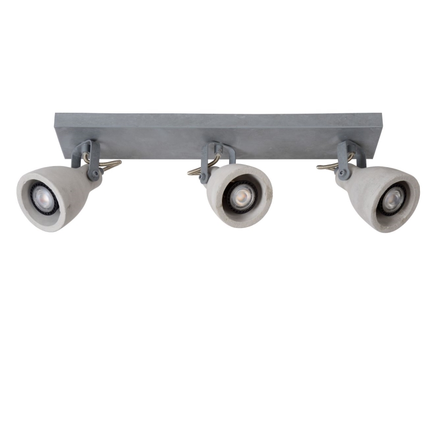 Lucide 05910/15/36 - LED bodové svietidlo CONCRI-LED 3xGU10/5W/230V šedé