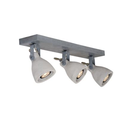 Lucide 05910/15/36 - LED bodové svietidlo CONCRI-LED 3xGU10/5W/230V šedé