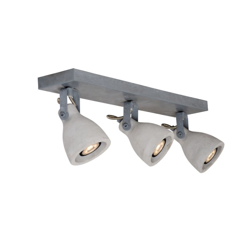 Lucide 05910/15/36 - LED bodové svietidlo CONCRI-LED 3xGU10/5W/230V šedé