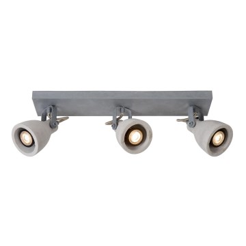 Lucide 05910/15/36 - LED Stmievateľné bodové svietidlo CONCRI-LED 3xGU10/5W/230V šedá