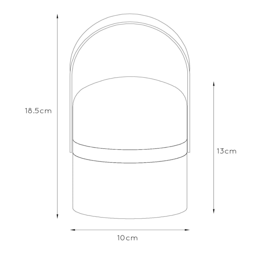 Lucide 06802/01/30 - LED Vonkajšia stmievateľná lampa LITTLE JOE LED/0,3W/3,7V USB IP44 680 mAh čierna