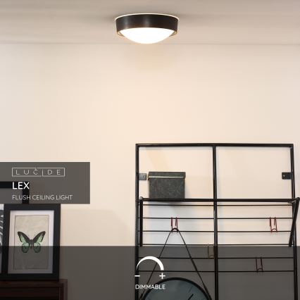 Lucide 08109/01/30 - Stropné svietidlo LEX 1xE27/9W/230V čierna