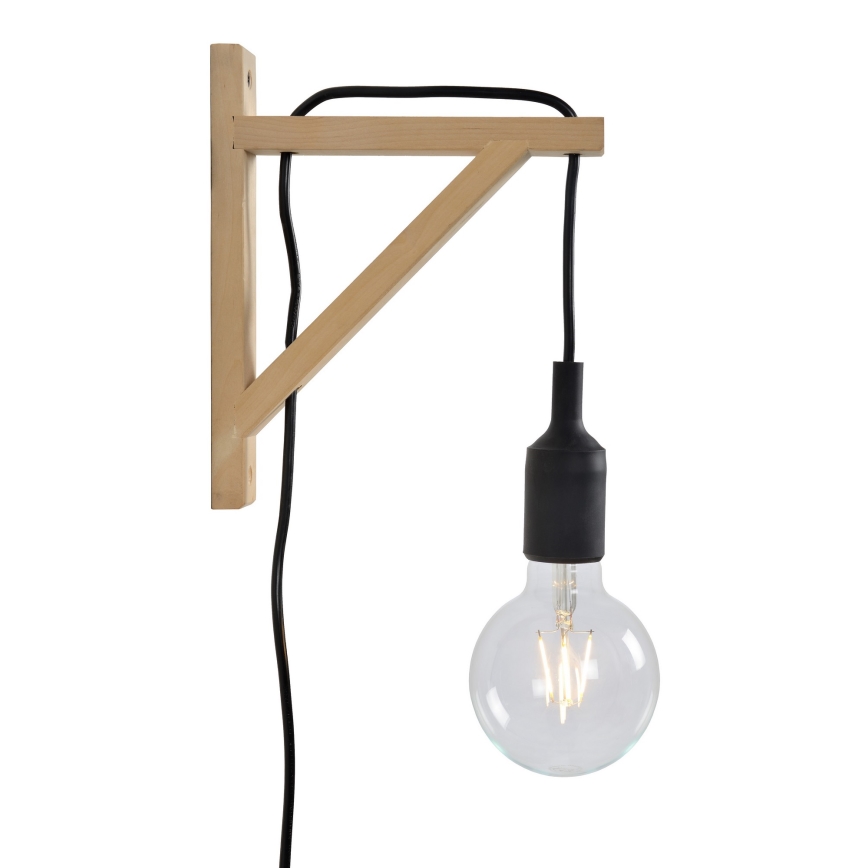 Lucide 08208/01/30 - Nástenné svietidlo FIX WALL 1xE27/60W/230V čierna