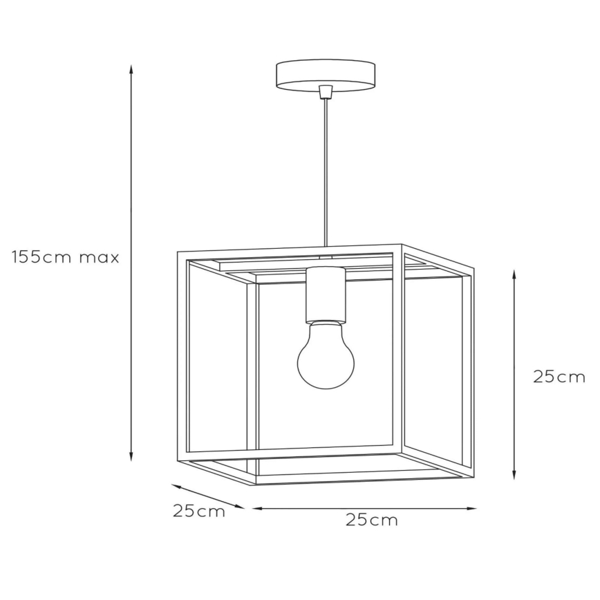 Lucide 08424/01/30 - Závesné svietidlo ARTHUR 1xE27/60W/230V