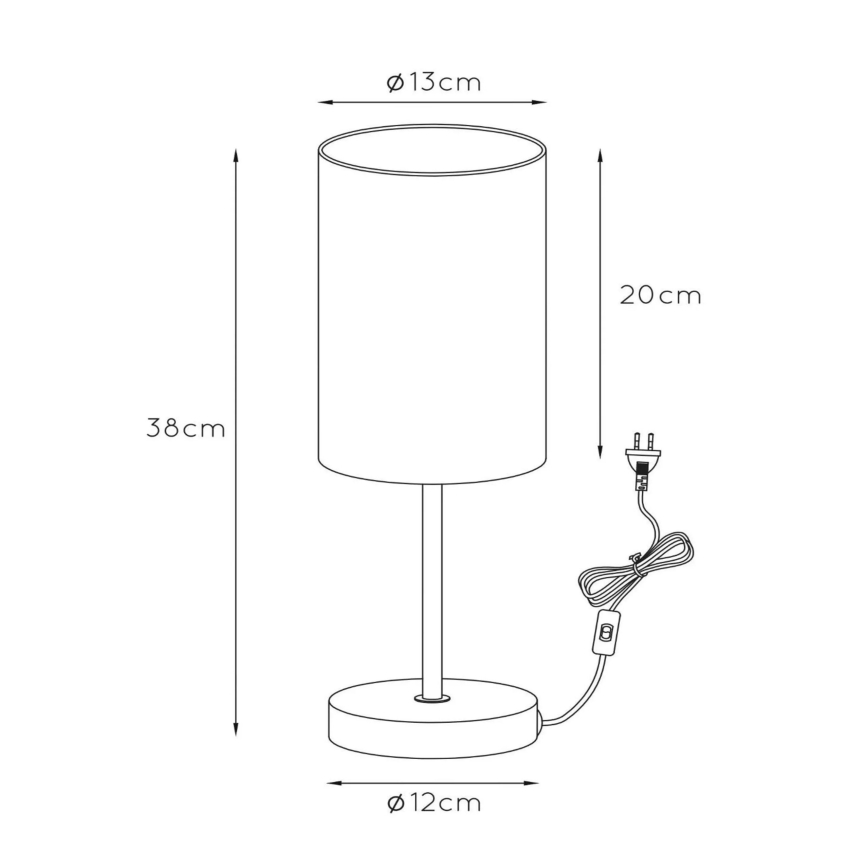 Lucide 08500/81/31 - Stolná lampa MODA 1xE27/60W/230V biela