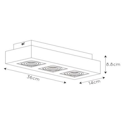 Lucide 09119/16/30 - LED Stmievateľné bodové svietidlo XIRAX 3xGU10/5W/230V