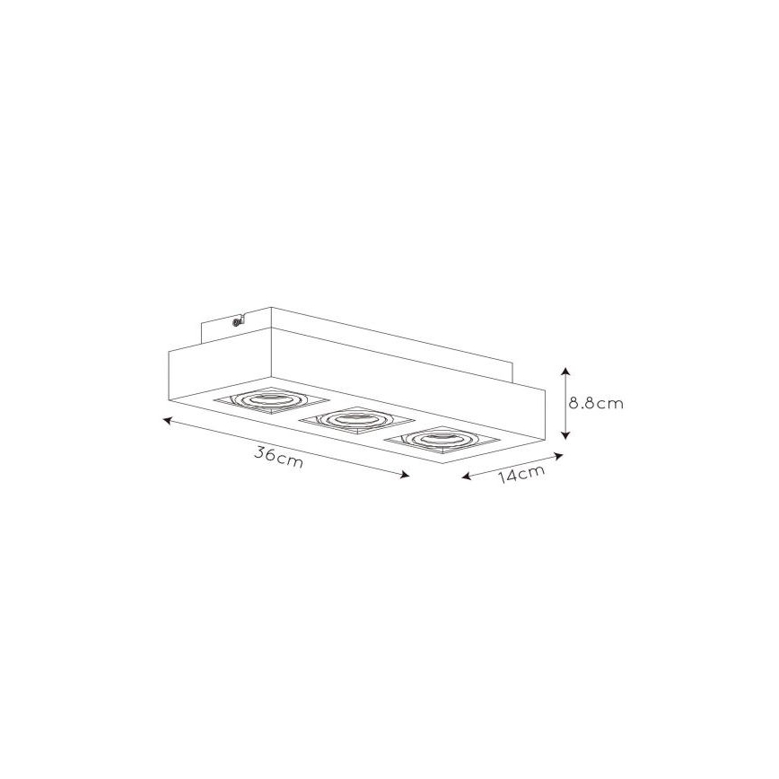 Lucide 09119/16/30 - LED Stmievateľné bodové svietidlo XIRAX 3xGU10/5W/230V