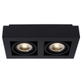 Lucide 09120/24/30 - LED Stmievateľné bodové svietidlo ZEFIX 2xGU10/12W/230V čierna