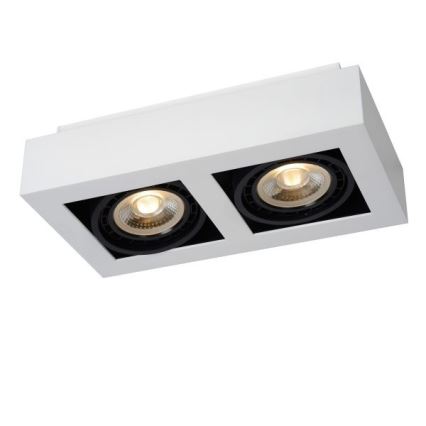 Lucide 09120/24/31 - LED Stmievateľné bodové svietidlo ZEFIX 2xGU10/12W/230V biela