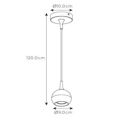 Lucide 09434/01/31 - Luster na lanku FAVORI 1xGU10/5W/230V biela