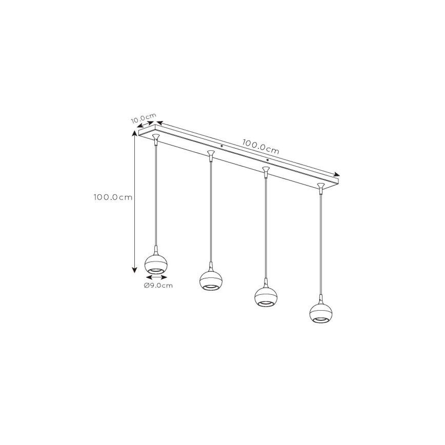 Lucide 09434/04/31 - Luster na lanku FAVORI 4xGU10/5W/230V biela