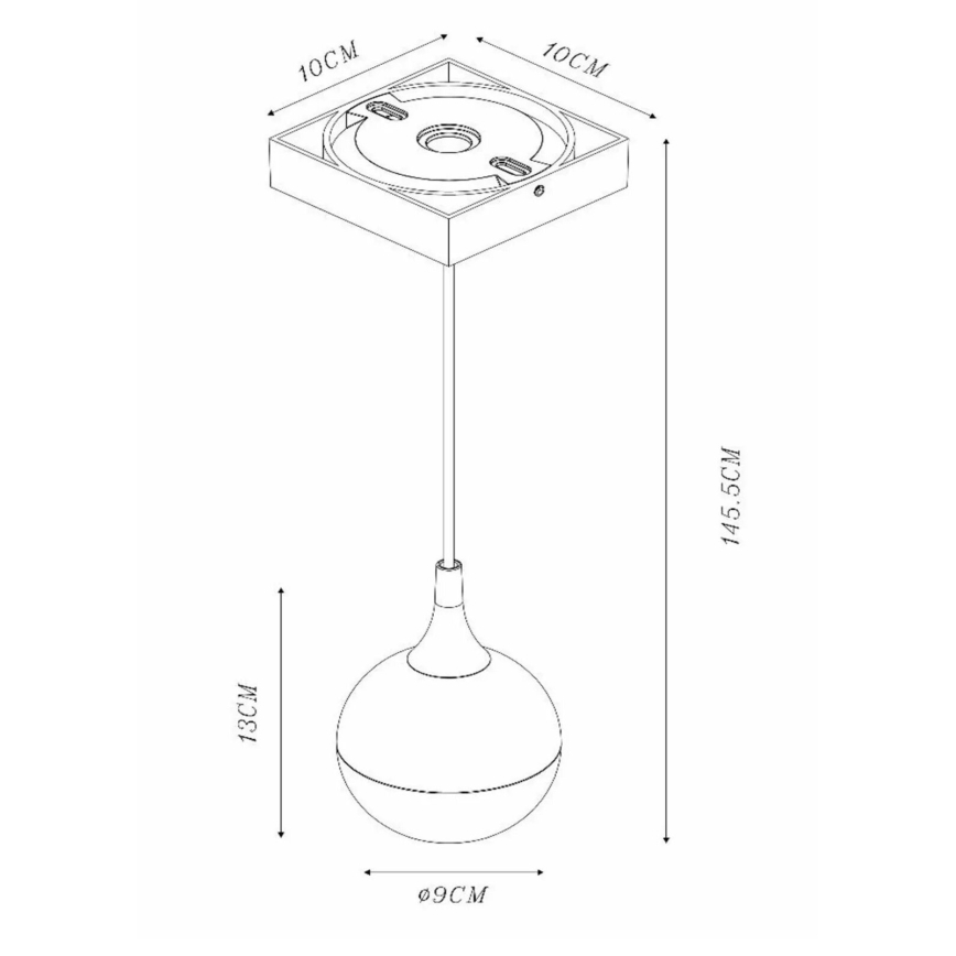 Lucide 09438/01/31 - Luster na lanku FAVORI 1xGU10/50W/230V IP44 biela