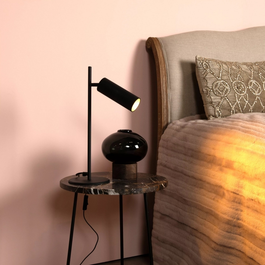 Lucide 09539/01/30 - Stolná lampa CLUBS 1xGU10/40W/230V čierna