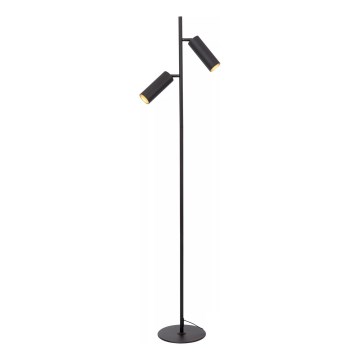 Lucide 09739/02/30 - Stojacia lampa CLUBS 2xGU10/40W/230V čierna