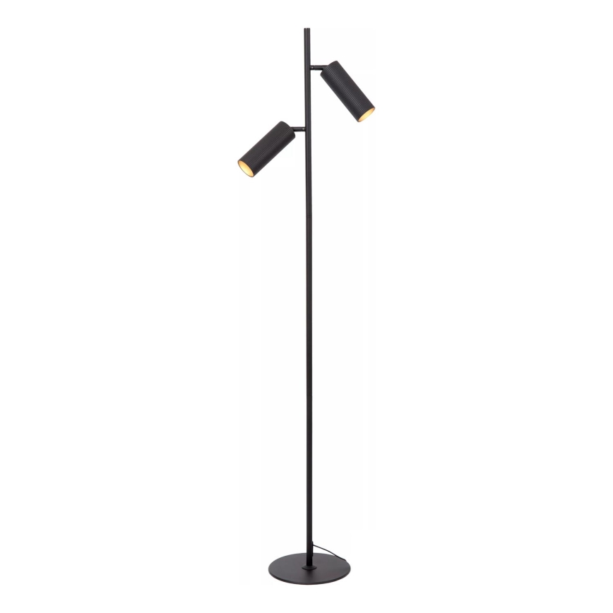 Lucide 09739/02/30 - Stojacia lampa CLUBS 2xGU10/40W/230V čierna