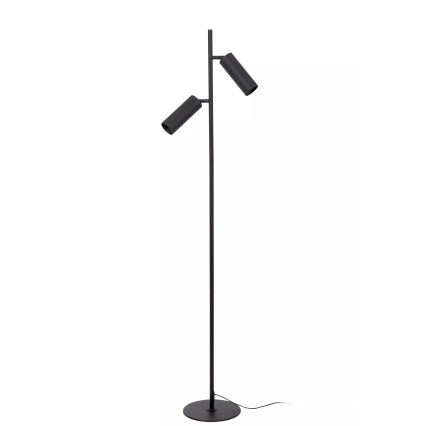 Lucide 09739/02/30 - Stojacia lampa CLUBS 2xGU10/40W/230V čierna