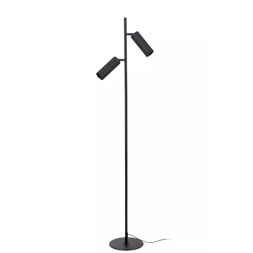 Lucide 09739/02/30 - Stojacia lampa CLUBS 2xGU10/40W/230V čierna