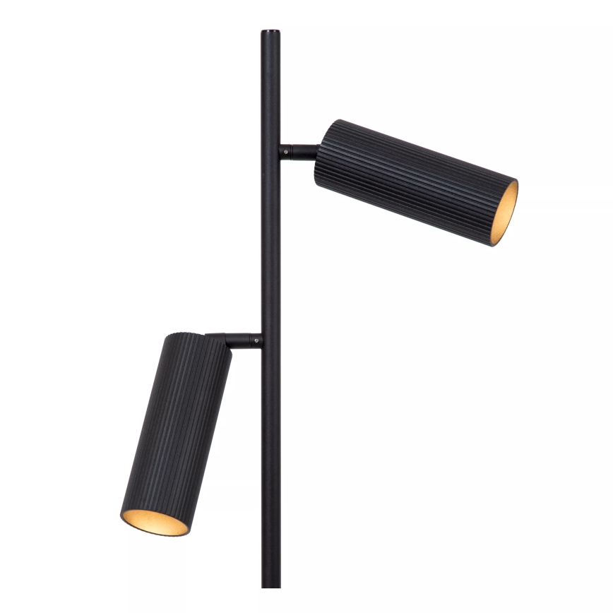 Lucide 09739/02/30 - Stojacia lampa CLUBS 2xGU10/40W/230V čierna