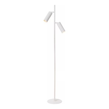 Lucide 09739/02/31 - Stojacia lampa CLUBS 2xGU10/40W/230V biela
