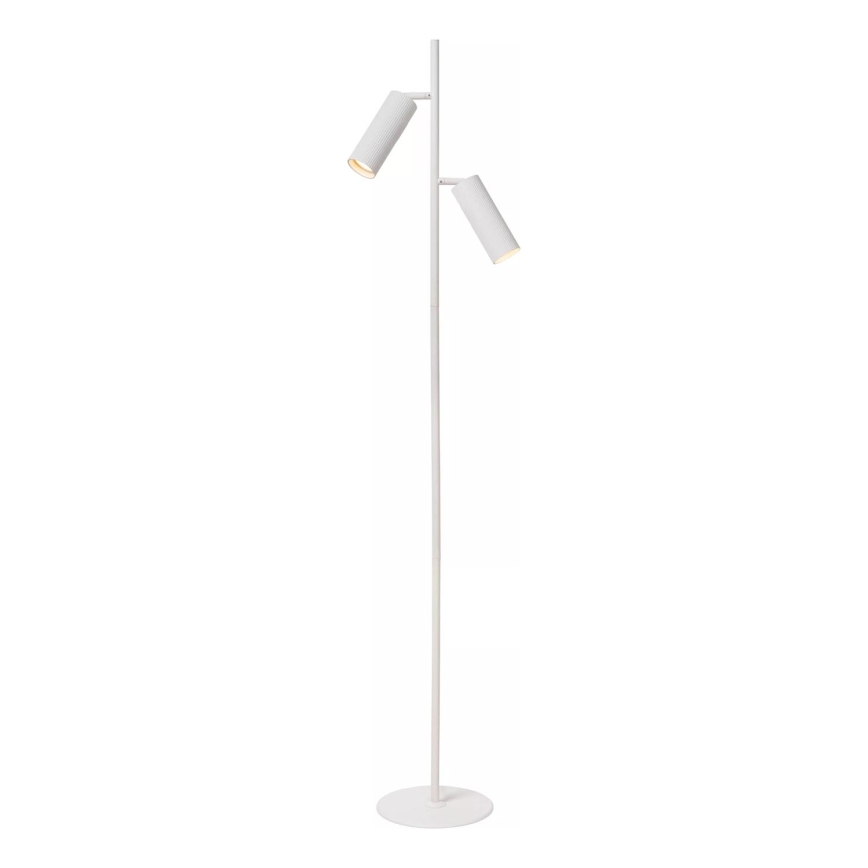 Lucide 09739/02/31 - Stojacia lampa CLUBS 2xGU10/40W/230V biela