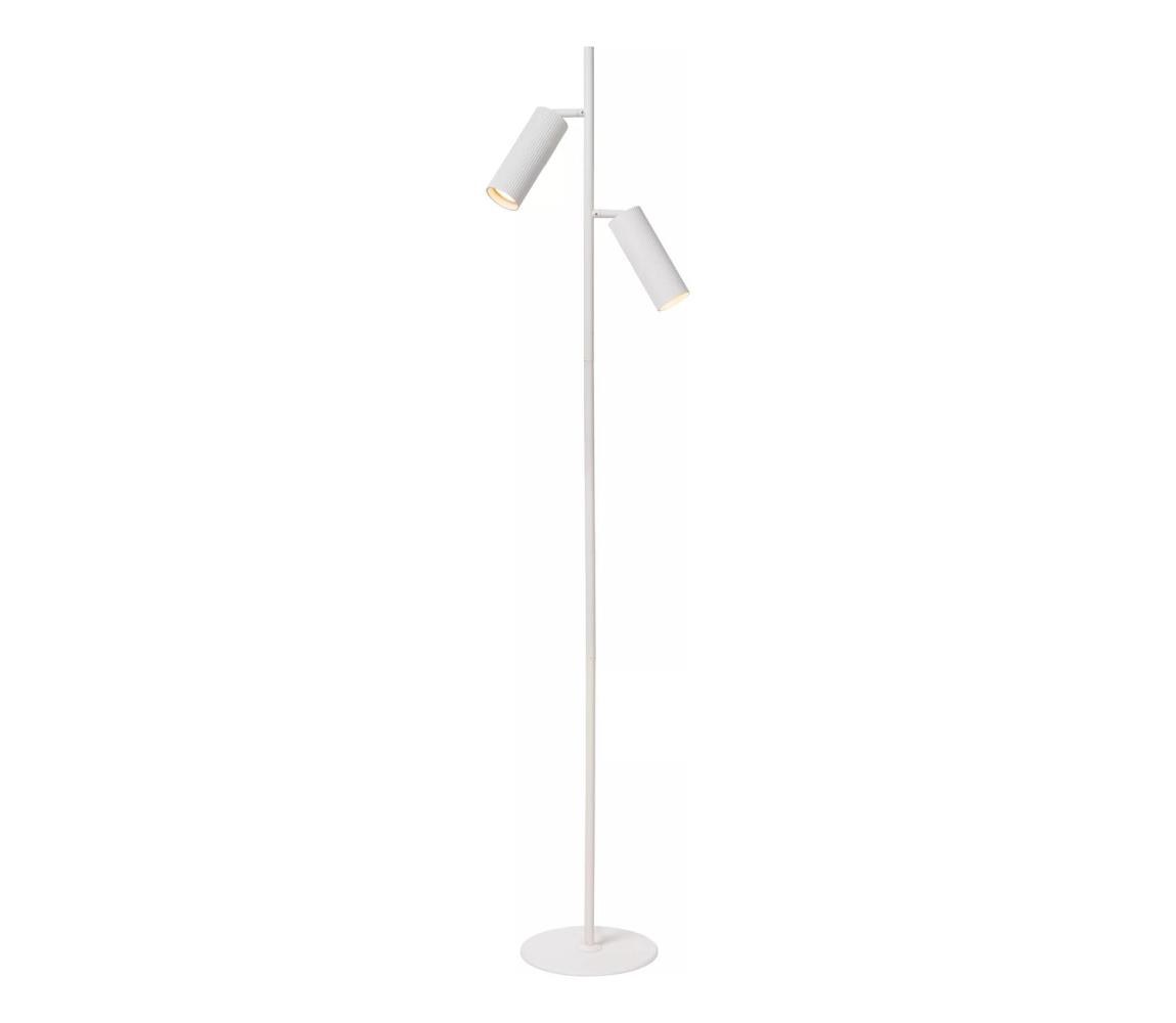 Lucide 09739/02/31 - Stojacia lampa CLUBS 2xGU10/40W/230V biela 09739/02/31
