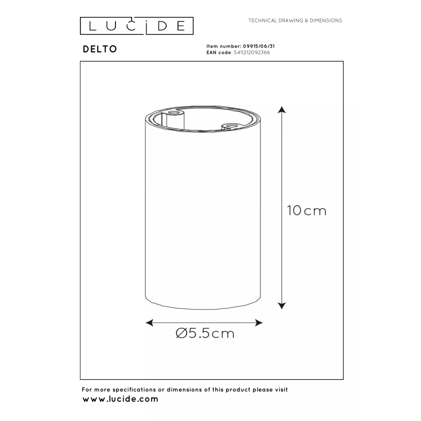 Lucide 09915/06/31 - LED Stmievateľné bodové svietidlo DELTO 1xGU10/5W/230V biela