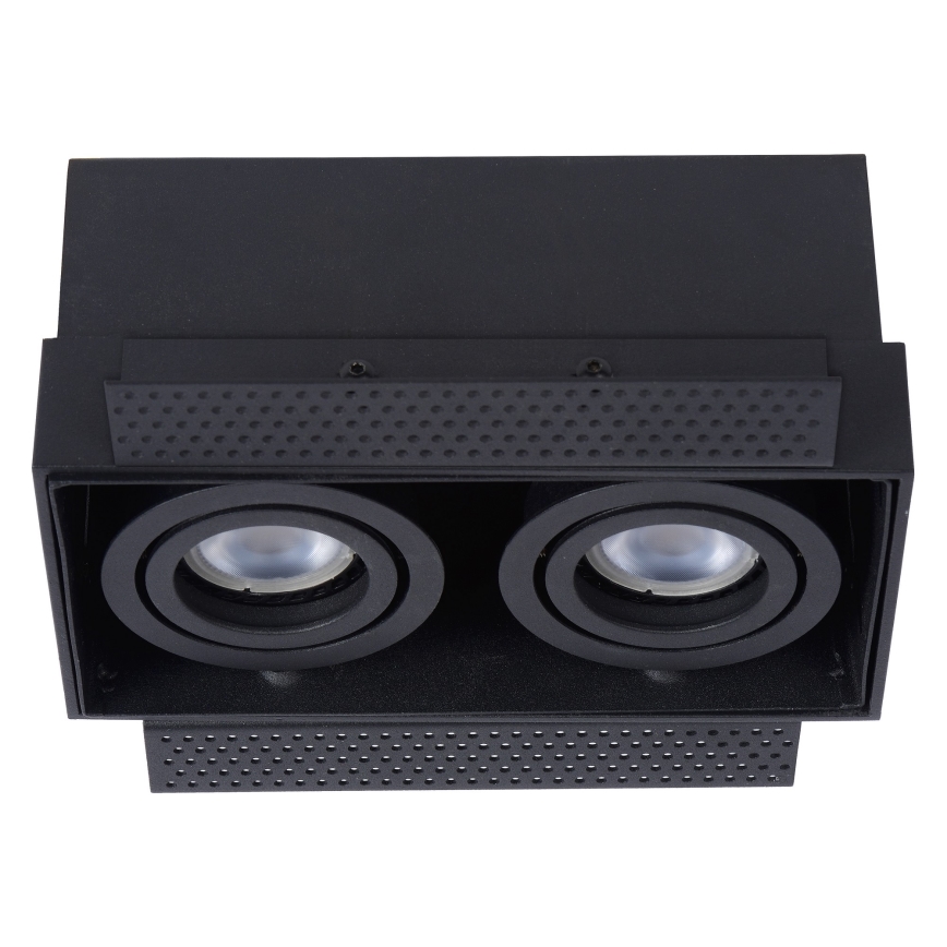 Lucide 09925/02/30 - Podhľadové svietidlo TRIMLESS 2xGU10/50W/230V čierna