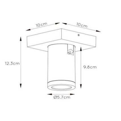 Lucide 09930/05/30 - LED Stmievateľné bodové svietidlo TAYLOR 1xGU10/5W/230V IP44