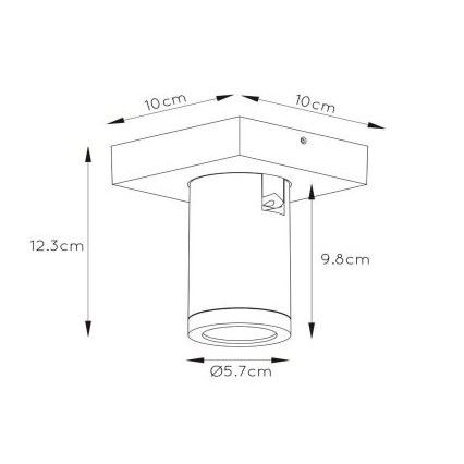 Lucide 09930/05/31 - LED Stmievateľné bodové svietidlo TAYLOR 1xGU10/5W/230V IP44
