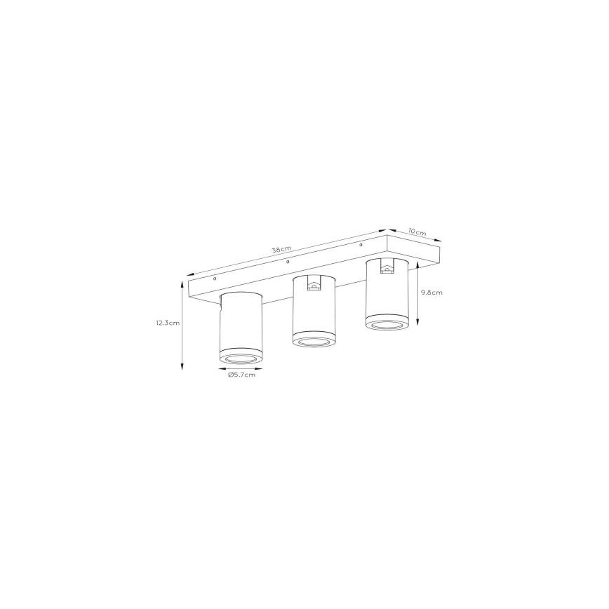 Lucide 09930/15/30 - LED Stmievateľné kúpeľňové bodové svietidlo TAYLOR 3xGU10/5W/230V IP44