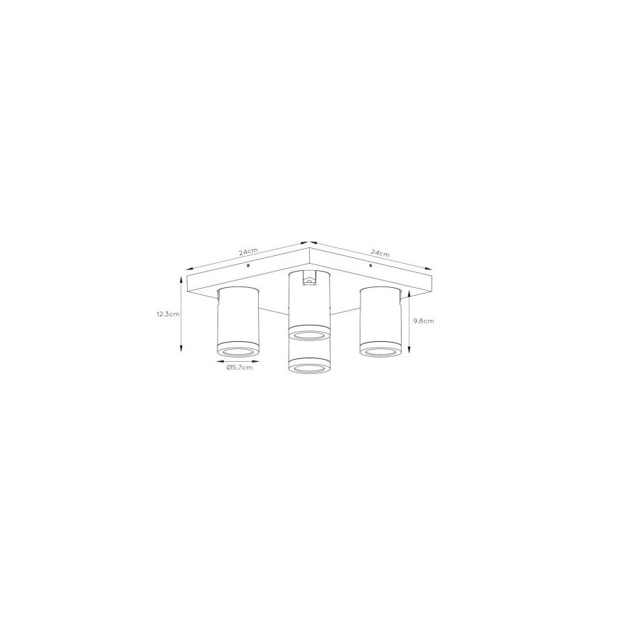 Lucide 09930/20/31 - LED Stmievateľné bodové svietidlo TAYLOR 4xGU10/5W/230V IP44