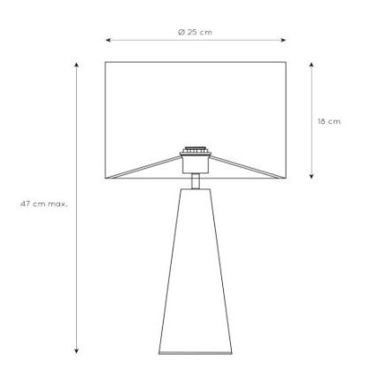 Lucide 10501/81/30 - Stolná lampa VELVET 1xE27/40W/230V