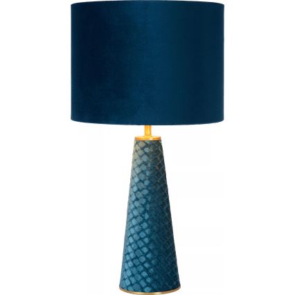 Lucide 10501/81/37 - Stolná lampa EXTRAVAGANZA VELVET 1xE27/60W/230V modrá