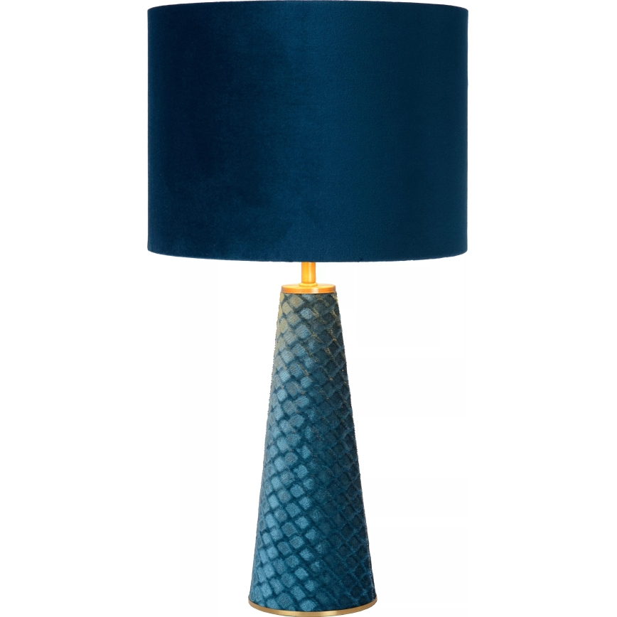 Lucide 10501/81/37 - Stolná lampa EXTRAVAGANZA VELVET 1xE27/60W/230V modrá