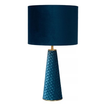 Lucide 10501/81/37 - Stolná lampa EXTRAVAGANZA VELVET 1xE27/60W/230V modrá