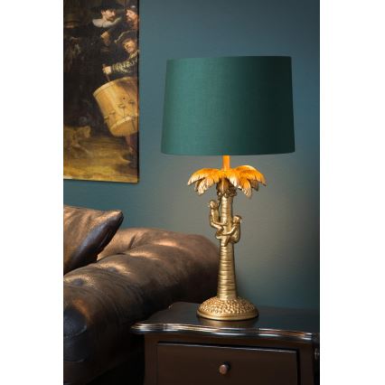 Lucide 10505/81/02 - Stolná lampa COCONUT 1xE27/60W/230V zlatá/zelená