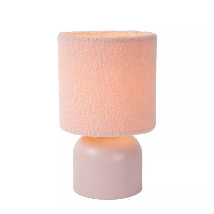 Lucide 10516/01/66 - Stolová lampa WOOLLY 1xE14/40W/230V ružová