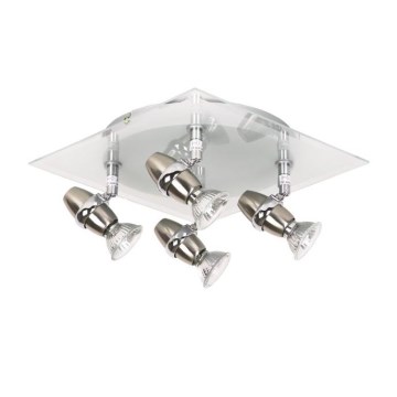 Lucide 10922/19/12 - LED bodové svietidlo JEO-LED 4xGU10/5W/230V matný chróm 28 cm
