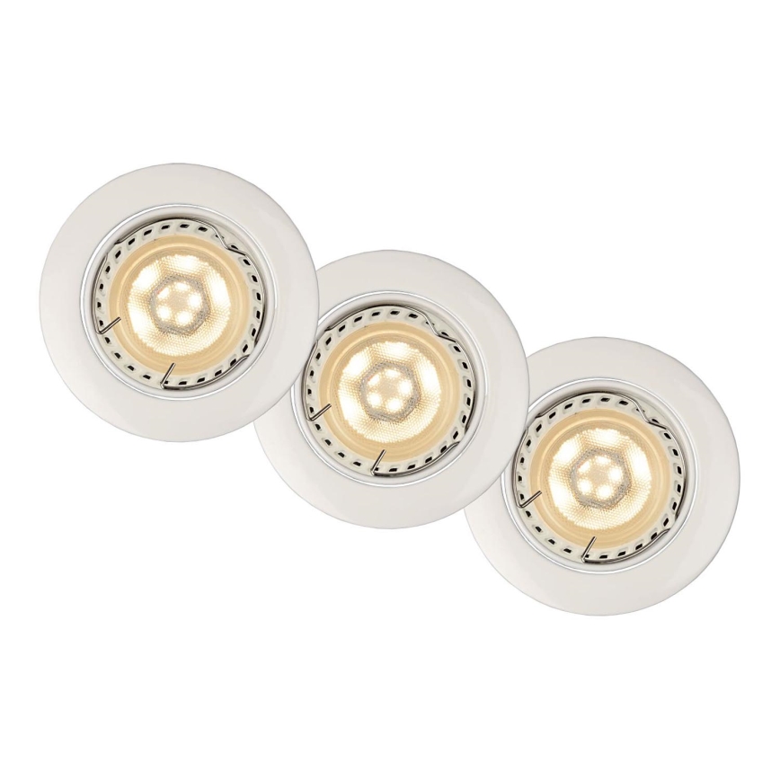 Lucide 11001/15/31 - SADA 3x LED podhľadové svietidlo FOCUS 1xGU10/5W/230V biele guľaté