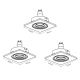 Lucide 11002/15/12 - SADA 3x LED Stmievateľné podhľadové svietidlo FOCUS 1xGU10/5W/230V chróm hranaté