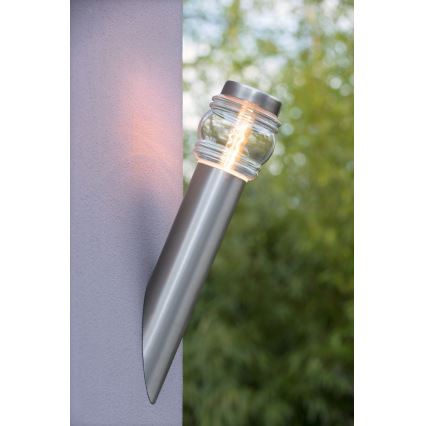 Lucide 11807/01/12 - Vonkajšie nástenné svietidlo MIRANE 1xE14/40W/230V matný chróm IP44