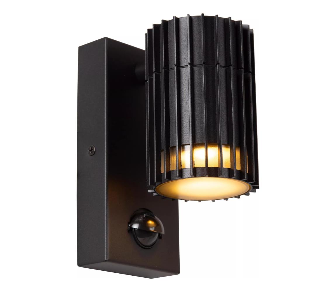 Lucide 11839/01/30 - Vonkajšie nástenné svietidlo so senzorom TIMBALA 1xGU10/7W/230V IP44 11839/01/30