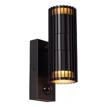 Lucide 11839/02/30 - Vonkajšie nástenné svietidlo s pohybovým senzorom TIMBALA 2xGU10/7W/230V IP44